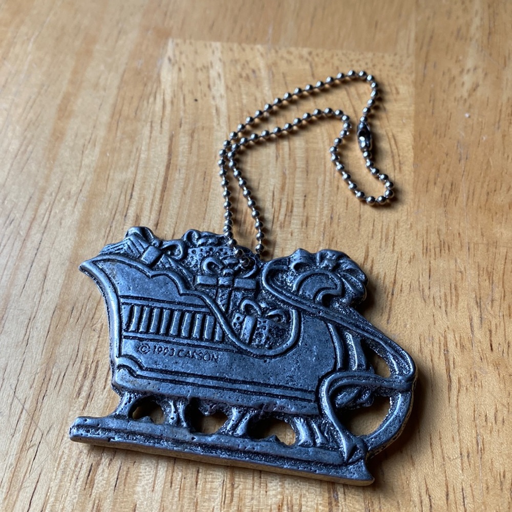 Vintage Carson Pewter Aluminum Holidays decor USA Rust Proof 1993